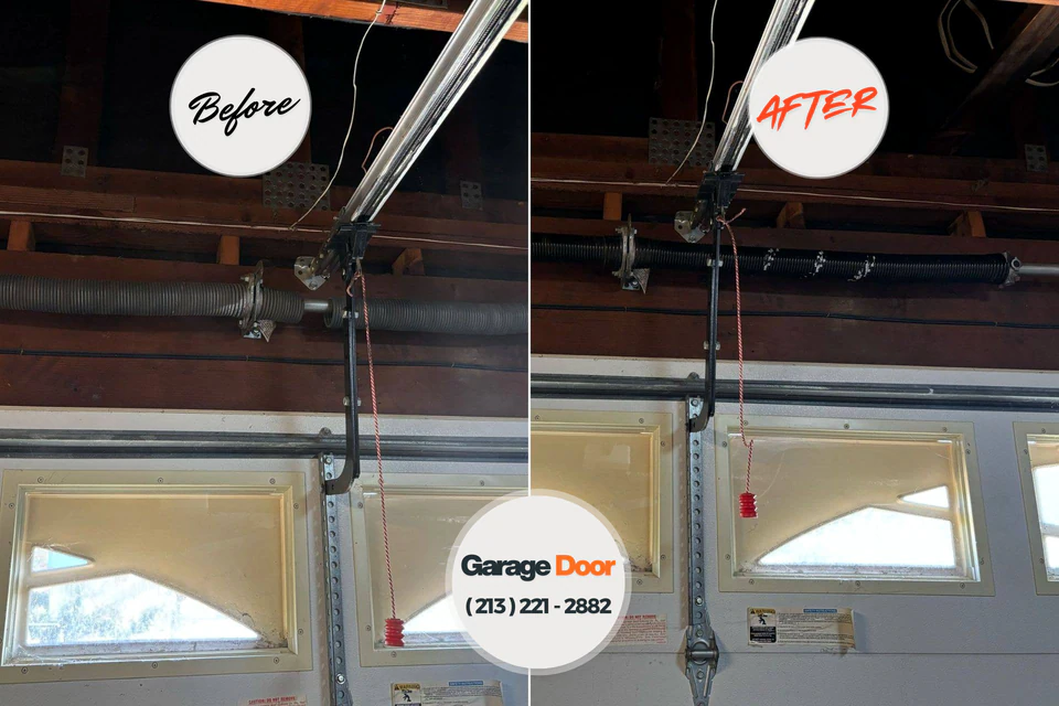Before and after: garage door company Lincoln Heights, OH